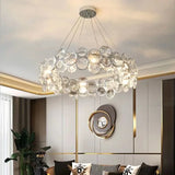 Villa Living Room Luxury Crystal Chandelier Starry Sky Duplex Hollow Staircase Hotel Lobby LED Pendant Lamp Home Decor Lighting