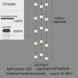 Globe Chandelier Designer Villa Living Room Dining Table Apartment Hanging Lamps Nordic Modern Attic Double Staircase Pendant