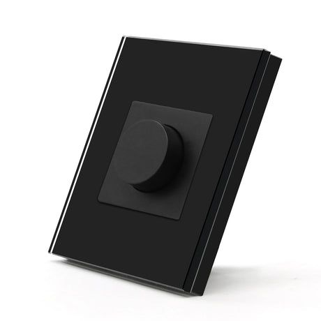 Dimmer Light Switch Adjustable Rotary Knob Crystal Glass Mechanical LED Dimmable Brightness Memory Wall Mounted Switches