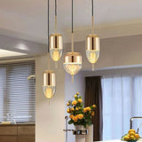 2026 Modern Simple Lake Blue Gradient Glass Pendant Lamp Designer Model Room Bedroom Restaurant Bar LED Chandelier Home Decor Li