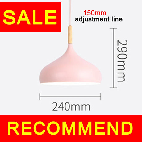 Multi Color Luster Pendant Lights Dia 16/17/24cm Restaurant Wood Hanging lighting Light Fixtures Modern E27 LED Loft Hang lamp