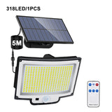 348LED Solar Lamp Outdoor Security Light with Motion Sensor Waterproof 126/328LED Powerful Spotlight Solar for Garden Garage