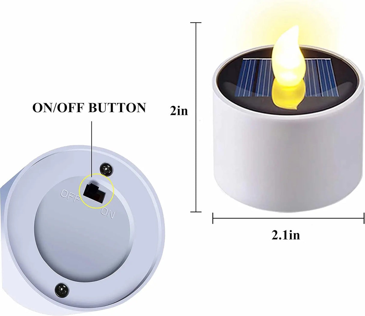 Solar Tea Light LED Candles Outdoor Waterproof Flameless Solar Tea Lights Rechargeable Candles for Party Garden Home Deco