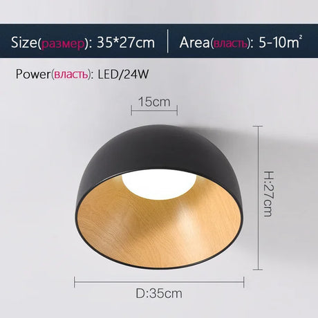 Wood Grain ceiling light Bedroom black white wood ceiling light Spain Designer Light Fixture For Study Room Designer light