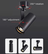 Adjustable Beam Angle LED Spot - 360° Rotating Zoom Focus Ceiling Lamp