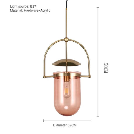 Minimalist Postmodern Creative Restaurant Glass E27 Pendant Lamp Personalized Design Model Room Bedroom Bedside Bar Table Lamp