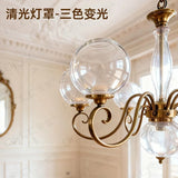 French Retro Living Room Chandelier Rustic American Vintage Dining Room Light Luxury Bedroom Glass Princess Ceiling Lamp