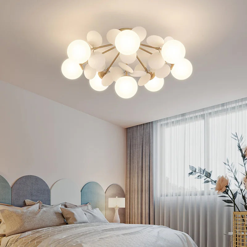 2026 Colourful Chandelier Children Bedroom Ceiling Lamp Dining Living Room Kitchen DownLight Glass Bubble