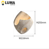 Wabi Sabi Style Cement Wall Lamp, Japanese Style Creative Wall Light for Art Hotel Livingroom Background Bedroom LED Lighting