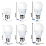 E27 LED Light Bulb (3W-18W Options) - AC 220V-240V Smart IC High-Brightness Lamp