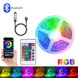 LED Strip Light for Room Christmas Decoration RGB 5050 Remote Control Music Bluetooth APP TV backlight Neon Party luces led