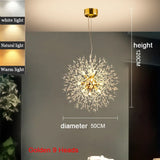 Modern Nordic Living Room Dining Room Crystal Dandelion Chandelier Campfire Bug Decorative Lighting Warm Chandelier Bedroom Shop
