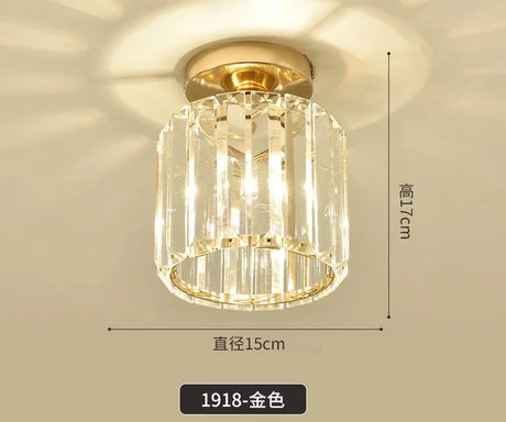 Aisle Light Corridor Entrance Light Led Balcony Home Light Luxury Crystal Ceiling Luminaire Surface Mounted Luminaire