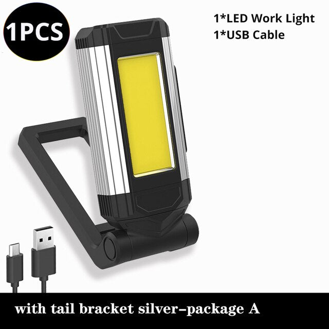 Portable USB Repair Flashlight LED Red and Blue Maintenance Warning Light for Outdoor Camping and Mountain Climbing Emergency