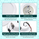 10PCS White Body Recessed LED Downlight - Universal AC/DC 12V 24V 110V 220V Ceiling Light