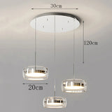 LED Italian minimalist restaurant pendant light, high-end glass dining table bar, desk lamp, modern island dining room lighting