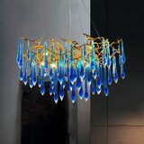 Light Luxury Crystal Chandelier Postmodern Minimalist Living Room Tree Branch Lamp Artistic Dining Room Pendant Lamp