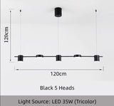 Modern Minimalist Pendant Light Strips Hanging Lamp Luxury Chandelier Lighting Fixture for Bar Dining Room Table Study