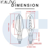 Front & Rear Motorcycle Turn Signal Indicators - Fits Yamaha YZF R1 R6 FZ1 FZ6 MT07 MT09 & Kawasaki Ninja ZX6R ZX10R