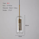 Loft Modern Pendant Light Glass Ball Hanging Lamp Kitchen  Fixture Dining Hanglamp Living Room Ceiling Lamps LED s