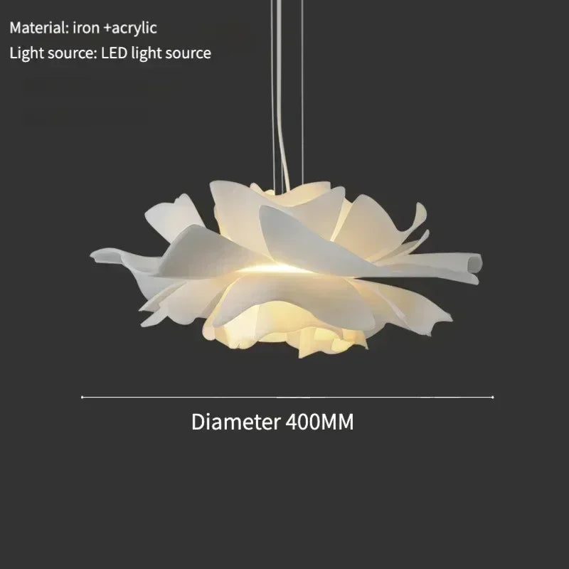Creative Multi-Layer Acrylic Flower LED Chandelier - Modern Petal Ceiling Pendant Light Fixture for Dining Room, Bedroom & Indoor Decor Centerpiece