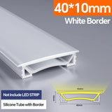 Light Strip Silicone Tube LED Diffuser Flexible Black and White Lampshade with Edge Contour Light Mask Plate Cover