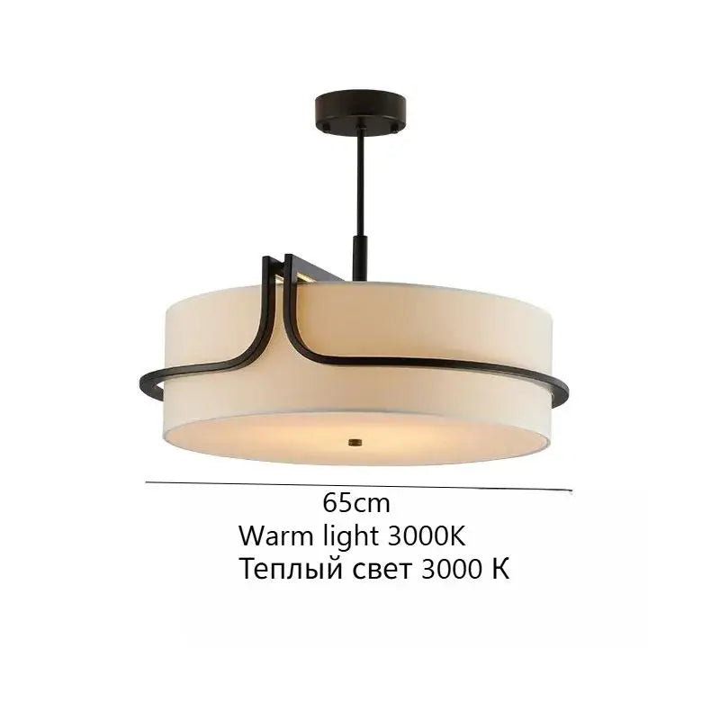 Modern Fabric Art Ceiling Chandelier Black Dining Room Bedroom Hallway Pendant Lights Minimalist Decor Indoor Lighting Fixture