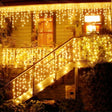 4M AC 220V Christmas Garland LED Curtain Icicle String Lights Droop 0.6m Garden Street Outdoor Decorative Holiday Light