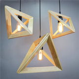 New Chinese Style Minimalist Wooden LED Chandelier - Modern Postmodern Ceiling Pendant Light