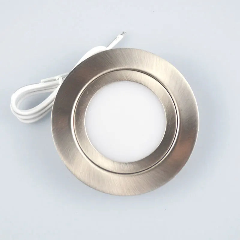 3W 5W 7W DC12V 14mm Slim LED Ceiling Downlight Nickel Color Mini Recessed Lighting 2inch Hole Cut Embedded Lamp  Display lights