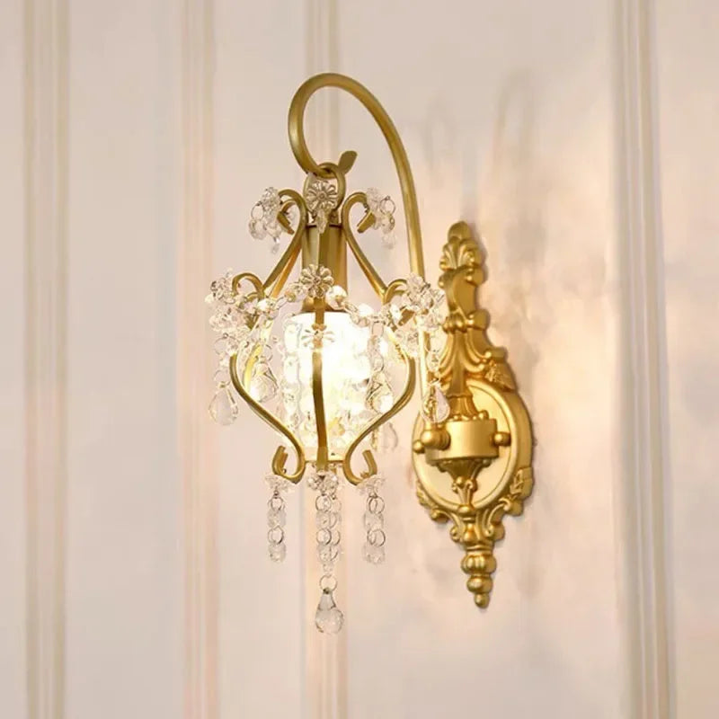 E14 Crystal Sconce Wall Lamp Home Bedroom Decor Night Light for Bathroom Modern Rome Decor Indoor Lighting Fixture Bedside Lamps