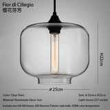 Caren Lighting handmade Glass Modern Nordic hanging loft Glass Pendant Light decor Lights Fixtures led filament dinningroom Lamp