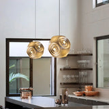 Minimalism Chandeliers Design Modern LED Luster Indoor Round Lighting Fixtures Art Caterpillar Gallery for Dinning Table