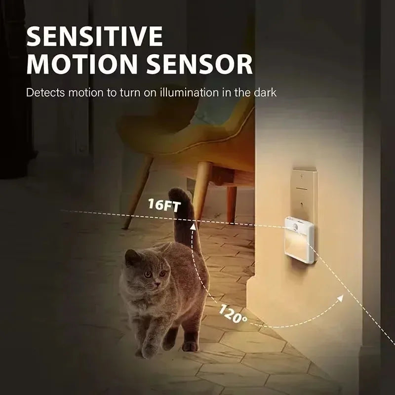 Plug-in LED Motion Sensor Night Light - EU/US/UK/AU - Dusk to Dawn Sensor