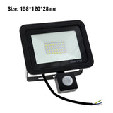 LED Floodlight PIR Motion Sensor White IP66 AC220V Exterior Projector Spotlight SMD2835 Outdoor Lighting Floor Lamp