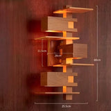 Taliesin Architectural Wooden LED Floor Lamp - Nordic Designer Stacked Column Standing Light Fixture for Living Room, Bedroom, Hotels & Villa Decor