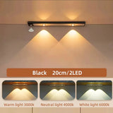 Ultra-Thin Motion Sensor LED Under Cabinet Light (Wireless & Rechargeable) - 3-Color Dimmable Lighting for Kitchen, Wardrobe & Bedroom