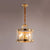Modern Copper Chandelier European style Glass Golden Luxury Indoor Pendant Light For Dining Room Living Room Hotel Aisle