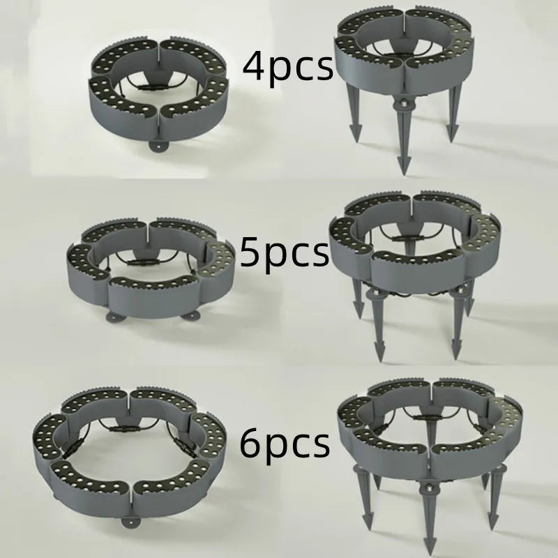 1pcs 12W IP65 Waterproof Ring Column Light Outdoor Garden Landscape LED Holding Tree Lamp Plug-in Ground Spotlight