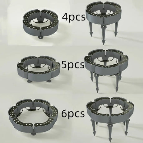 1pcs 12W IP65 Waterproof Ring Column Light Outdoor Garden Landscape LED Holding Tree Lamp Plug-in Ground Spotlight