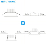 Silver White Ultra Bright LED Downlight - 3W Recessed Ceiling Spotlight
