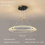 Modern LED Screw Living Room Chandelier Luxury Ring Villa Pendant Lamp Atmosphere Kitchen Island Art Decoration Lighting Fixture