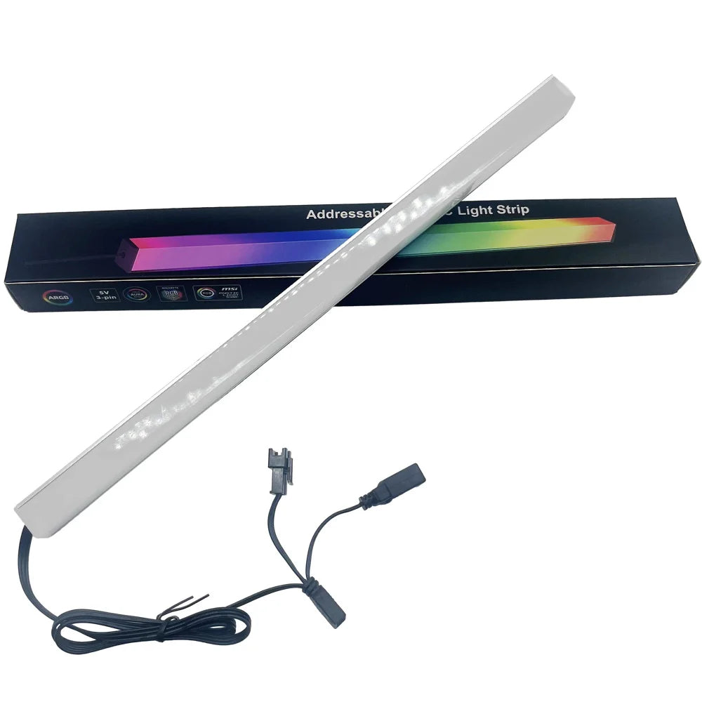 30cm Aluminum Alloy RGB PC Case LED Strip Magnetic Computer Light Bar 5V/3PIN ARGB Motherboard Light-Strip PC Game Light DIY