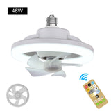 Ceiling Fan Lamp 5 Blades E27 Remote Ceiling Lighting Bedroom 48/60W Living Room Remote Control Home Lamps AC85-265V
