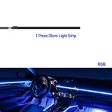 Car's atmosphere with 18 acrylic strips in 64 Colors , controlled by a Bluetooth app.