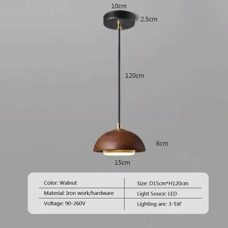 Nordic LED Pendant Lamp Wood Bar Kitchen Island Hanging Light Restaurant Coffee Shop Loft Home Decoration Indoor Lighting