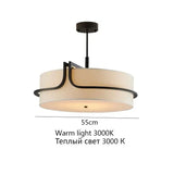 Modern Fabric Art Ceiling Chandelier Black Dining Room Bedroom Hallway Pendant Lights Minimalist Decor Indoor Lighting Fixture