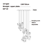 2026 New Trend Home Decoration Geometric Glass G9 LED Chandelier Lighting Lustre Para Sala Estar For Living Room Dinning Room