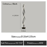 Nordic RGB LED Floor Lamp - Postmodern Spiral Corner Light for Living Room