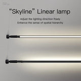 Modern Skyline LED Linear Wall Lamp - Black & White Strip Light Fixture
